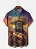 Moisture Wicking Hot Dog Festival Bigfoot Chest Pocket Hawaiian Shirt