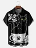 Hardaddy X Coffee Man Moisture Wicking Cat Chest Pocket Hawaiian Shirt