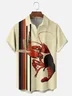 Moisture Wicking Striped Lobster Chest Pocket Bowling Shirt