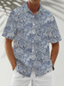 Moisture Wicking Vintage Botanical Cashew Flower Hawaiian Shirt