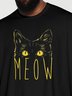 Hardaddy X Balazs Solti Men's Meow Cat Short Sleeve T-shirt Graphic Tee