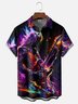 Moisture-wicking Hard Rock Music Chest Pocket Casual Shirt