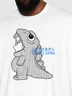 Hardaddy X Contatoeoli Studio Mens Japanese Dinosaur Short Sleeve T-shirt Graphic Tee