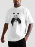Hardaddy X Balazs Solti Men's Panda Love Short Sleeve T-shirt Graphic Tee