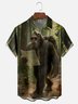 Moisture-wicking Bigfoot Forest Tour Chest Pocket Hawaiian Shirt