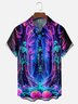 Moisture-wicking Halloween Skeleton Fun Chest Pocket Casual Shirt
