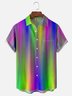 Moisture-wicking Colorful Vertical Stripes Fun Chest Pocket Casual Shirt