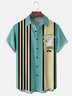 Moisture-wicking Fun Oktoberfest Art Chest Pocket Bowling Shirt