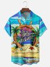 Moisture-wicking Palm Tree Retired Chest Pocket Hawaiian Shirt
