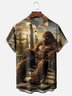 Moisture-wicking Bigfoot Fun Nap Leisure Chest Pocket Hawaiian Shirt