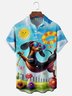 Moisture Wicking Fun Running Dachshund Chest Pocket Hawaiian Shirt