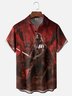 Moisture Wicking Gradient Star Chest Pocket Hawaiian Shirt