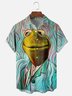 Moisture-wicking Artwork Cartoon Character Chest Pocket Hawaiian Shirt