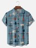 Big Size Moisture-wicking Geometric Chest Pocket Casual Shirt