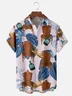 Hardaddy X Emmar Studio Moisture Wicking Vintage Plant Sofa Chair Wine Bottle Chest Pocket Hawaiian Shirt