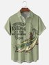 Moisture-wicking Retired Fishing Chest Pocket Casual Shirt