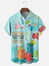 Moisture-wicking Cocktail Tiki Retired Chest Pocket Hawaiian Shirt