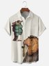 Hardaddy x Mikekoubou Moisture Wicking Art Penguin Walrus Chest Pocket Hawaiian Shirt