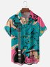 Moisture-wicking Music Guitar Chest Pocket Casual Shirt
