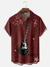 Moisture-wicking Music Guitar Chest Pocket Casual Shirt
