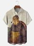 Hardaddy x Mikekoubou Moisture Wicking Artwork Sea Turtle Chest Pocket Hawaiian Shirt