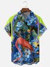 Hardaddy x Emmar Studio Moisture-wicking Floral Plant Flamingo Art Fun Chest Pocket Hawaiian Shirt