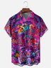 Moisture-wicking Hippie Mushroom Chest Pocket Casual Shirt