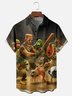 Moisture Wicking Funny Animal Chest Pocket Hawaiian Shirt