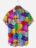 Moisture Wicking Art Face Chest Pocket Hawaiian Shirt
