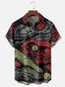 Moisture-wicking Tyrannosaurus Rex Dinosaur Chest Pocket Hawaiian Shirt