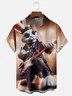 Moisture Wicking Rock Bunny Chest Pocket Hawaiian Shirt