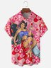 Hardaddy x John Nelson Moisture-wicking Vintage Nurse Art Illustration Chest Pocket Hawaiian Shirt
