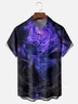 Moisture-wicking Purple Mushroom Hippie Chest Pocket Casual Shirt