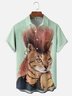 Hardaddy X Mikekoubou Moisture-wicking Punk Cat Chest Pocket Hawaiian Shirt