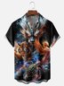 Moisture-wicking Tiger Dragon Phoenix Turtle Japanese Chest Pocket Hawaiian Shirt