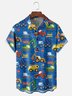 Moisture Wicking Engineering Vehicle Excavator Chest Pocket Hawaiian Shirt