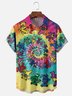 Moisture-wicking Music Hippie Bear Chest Pocket Casual Shirt