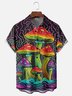 Moisture-wicking Hippie Mushroom Chest Pocket Casual Shirt
