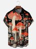 Moisture-wicking Hippie Mushroom Chest Pocket Casual Shirt