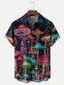 Moisture-wicking Mushroom Hippie Chest Pocket Hawaiian Shirt