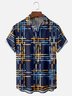 Moisture-wicking Geometric Abstract Stripes Chest Pocket Casual Shirt