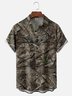 Moisture Wicking Leaves Camouflage Chest Pocket Hawaiian Shirt