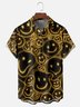 Moisture Wicking Abstract Smiley Face Chest Pocket Hawaiian Shirt