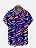 Moisture-wicking Artistic Abstract Gradient Chest Pocket Casual Shirt