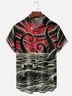 Moisture-wicking Ocean Cthulhu Sailboat Chest Pocket Hawaiian Shirt