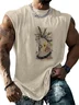 Hardaddy X Mikekoubou Mens Crewneck Tank Tops Parrots Beach Sleeveless Shirt