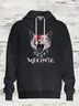 Retro Rock Music Cat Casual Hoodie Sweatshirt