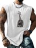 Hardaddy X Mikekoubou Mens Crewneck Tank Tops Giraffe Beach Sleeveless Shirt