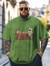 Hardaddy x Mikekoubou Big Size Men's Funny Hedgehog Playing Chess Loose T-shirt