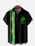 Four Leaf Clover Graphic Short Sleeve Casual Men's Shirt